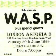 WASP : London 1999